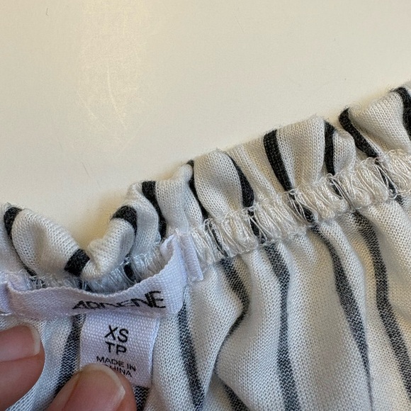 Ardene off the shoulder long sleeve stripped crop top women size XS - Picture 5 of 9